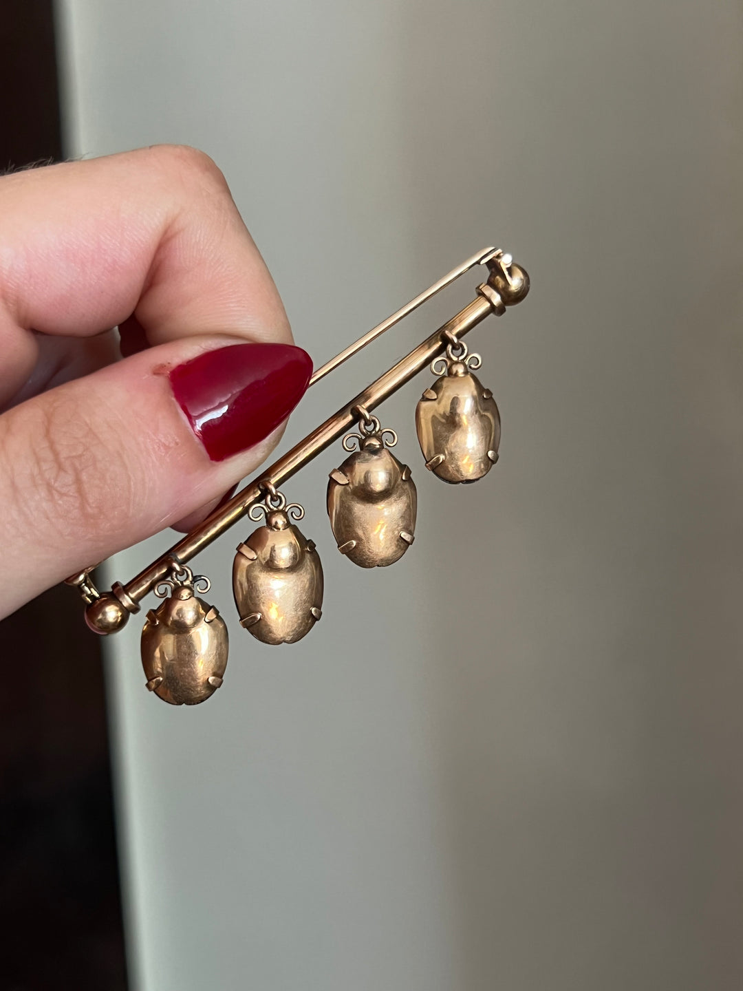 Exceptionally Rare Achaeologica Revival Scarab Beetle Brooch