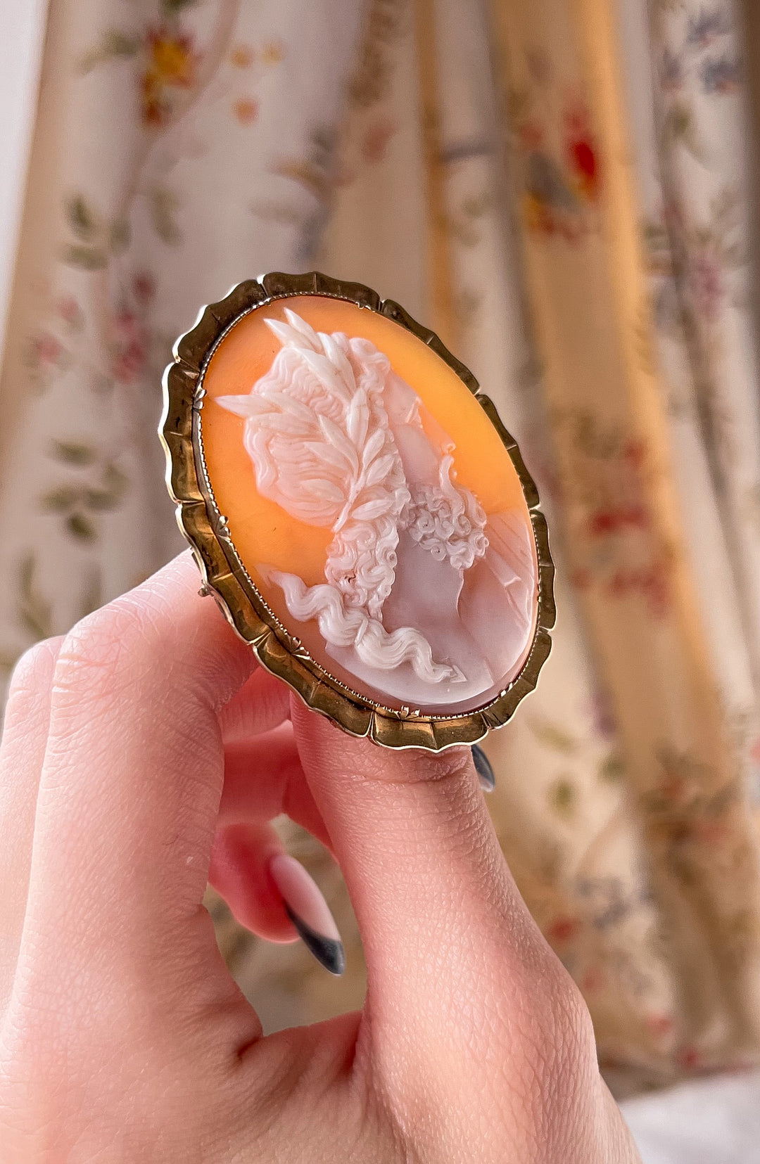 Rare Brooch Cameo of Zeus in 15ct Circa 1860