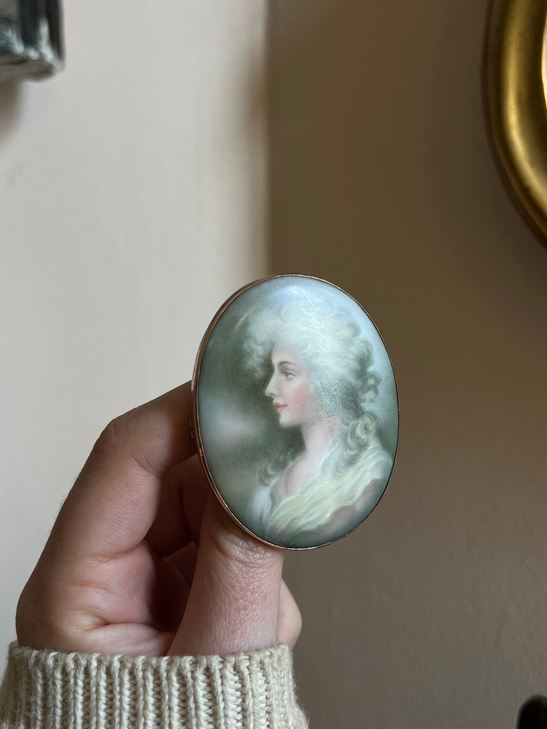 Porcelain Portrait of a Young Lady in Green