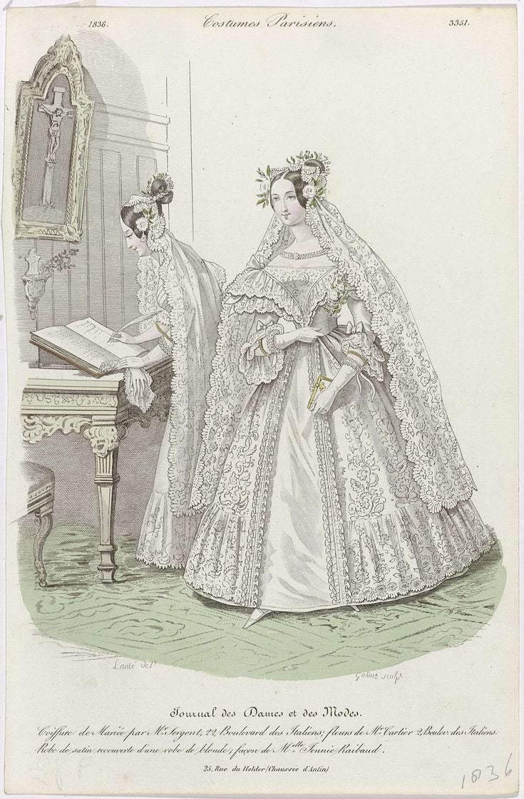Darling Pearl Weddingwork Earrings C. 1830