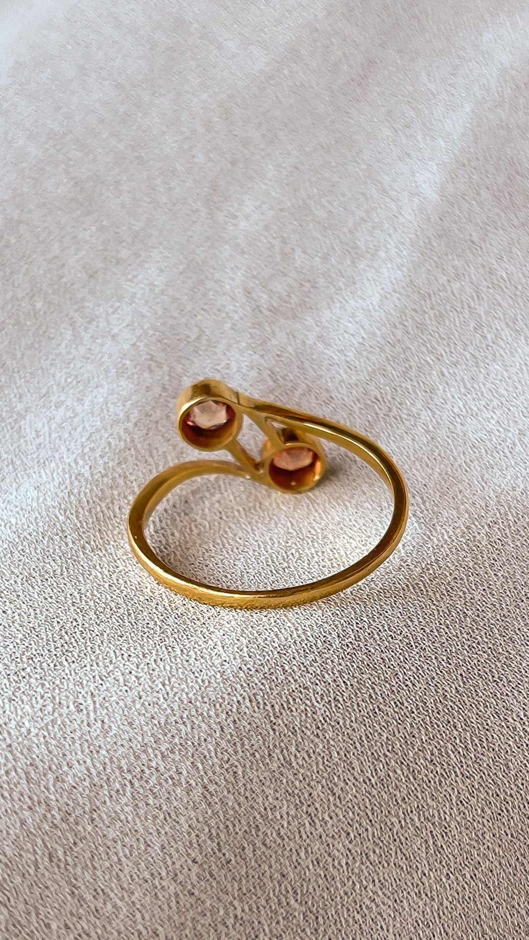 Peach Tourmaline Ring Circa 1930