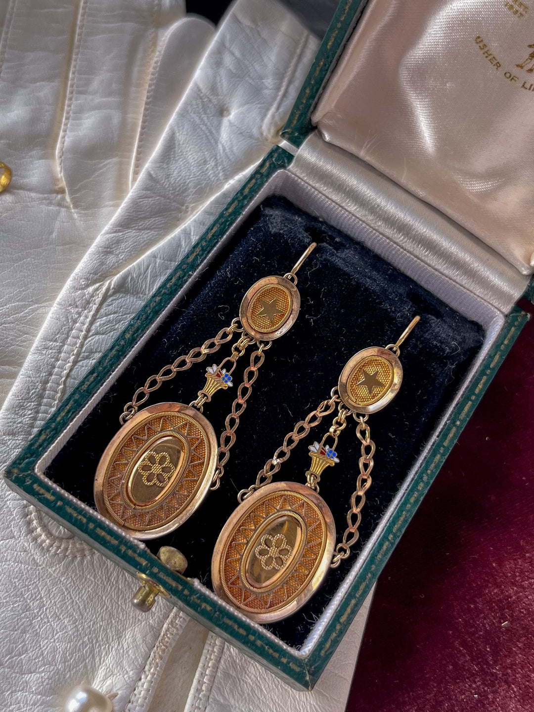 Outrageous Napoleonic 18ct Earrings Circa 1800