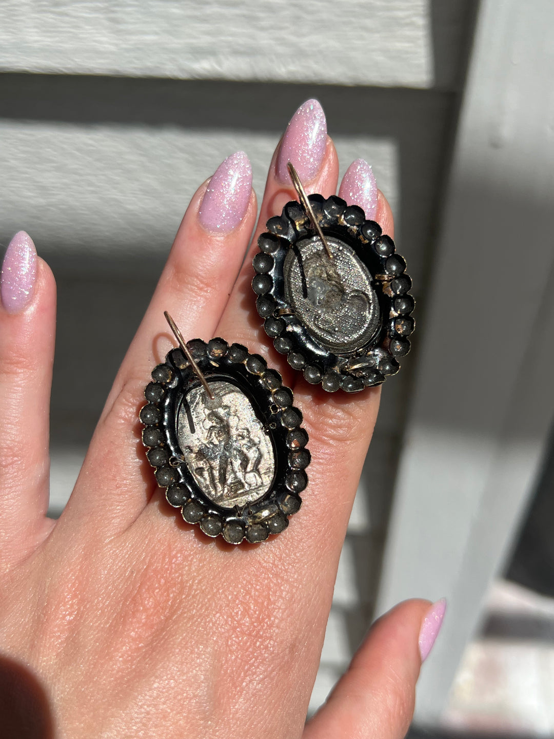 Rare 19th Century Berlin Iron Earrings Featuring Laocoön