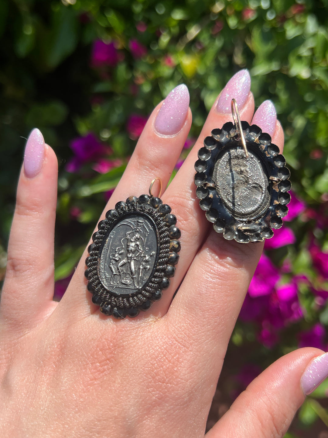 Rare 19th Century Berlin Iron Earrings Featuring Laocoön