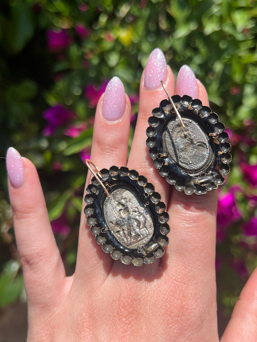 Rare 19th Century Berlin Iron Earrings Featuring Laocoön