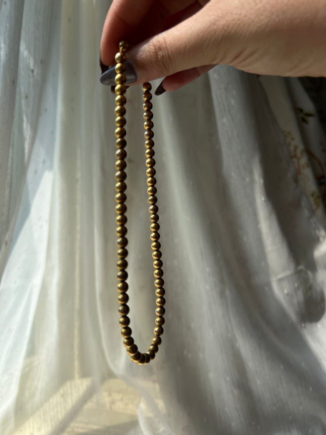 An Outstanding 19th Century 10ct Golden Bead Necklace