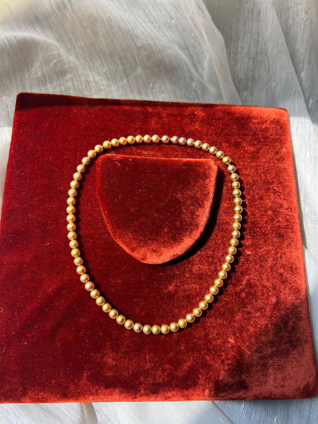 An Outstanding 19th Century 10ct Golden Bead Necklace