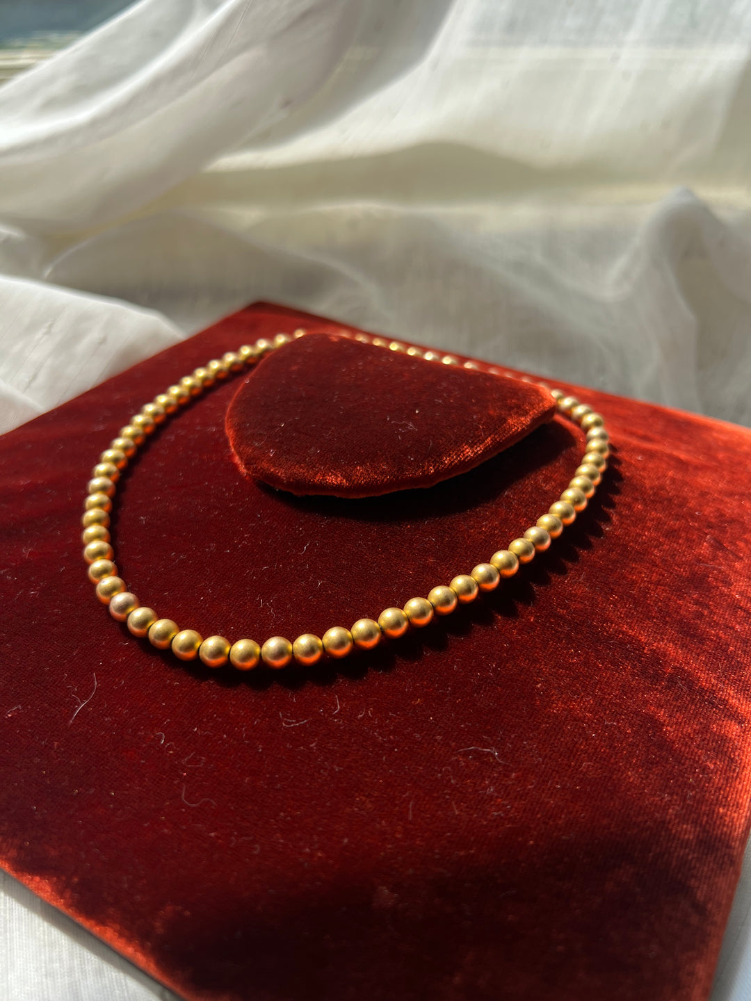 An Outstanding 19th Century 10ct Golden Bead Necklace