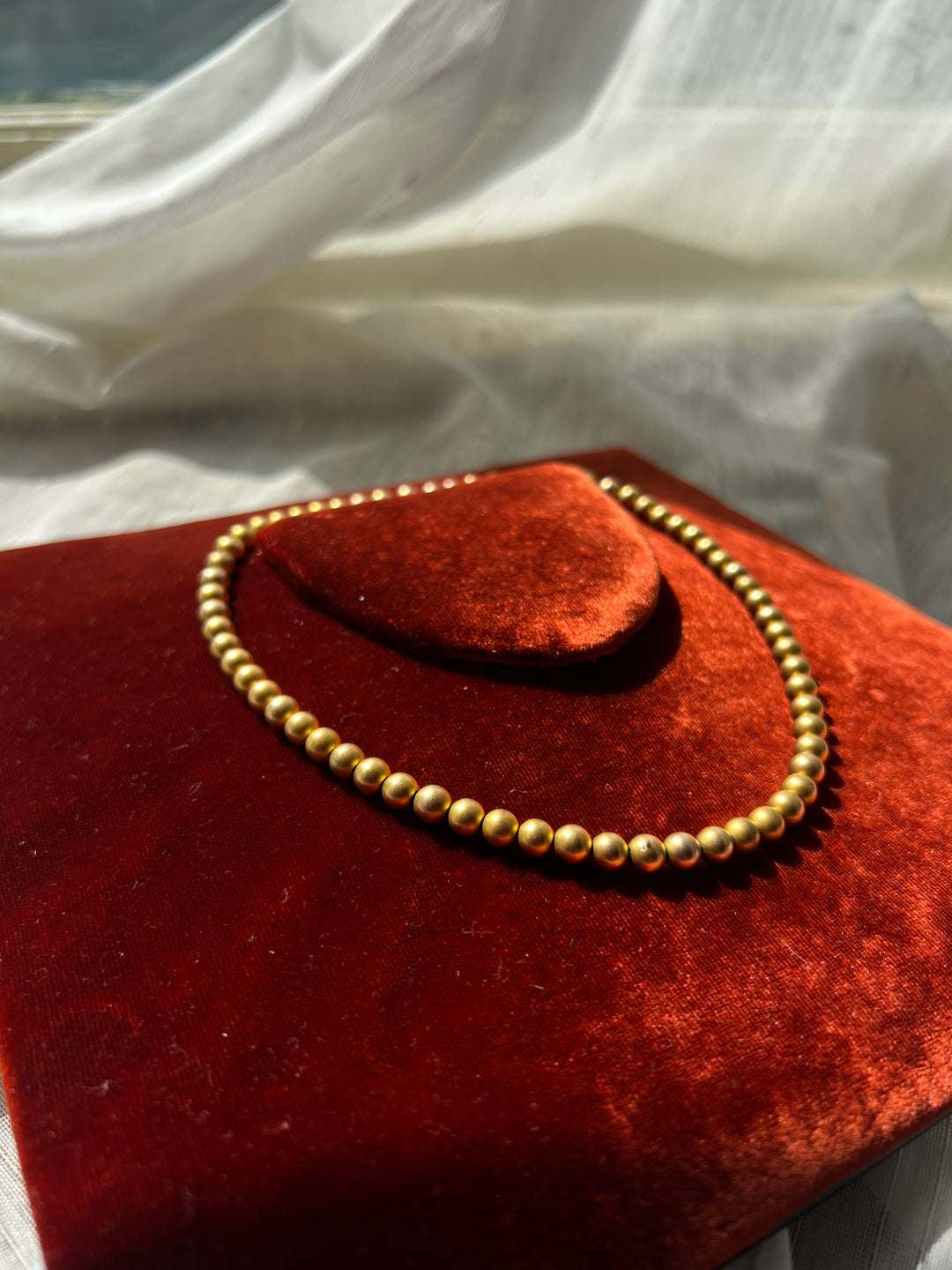 An Outstanding 19th Century 10ct Golden Bead Necklace