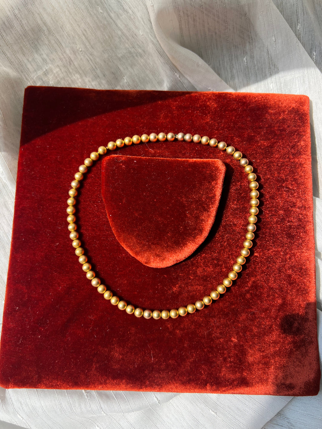 An Outstanding 19th Century 10ct Golden Bead Necklace