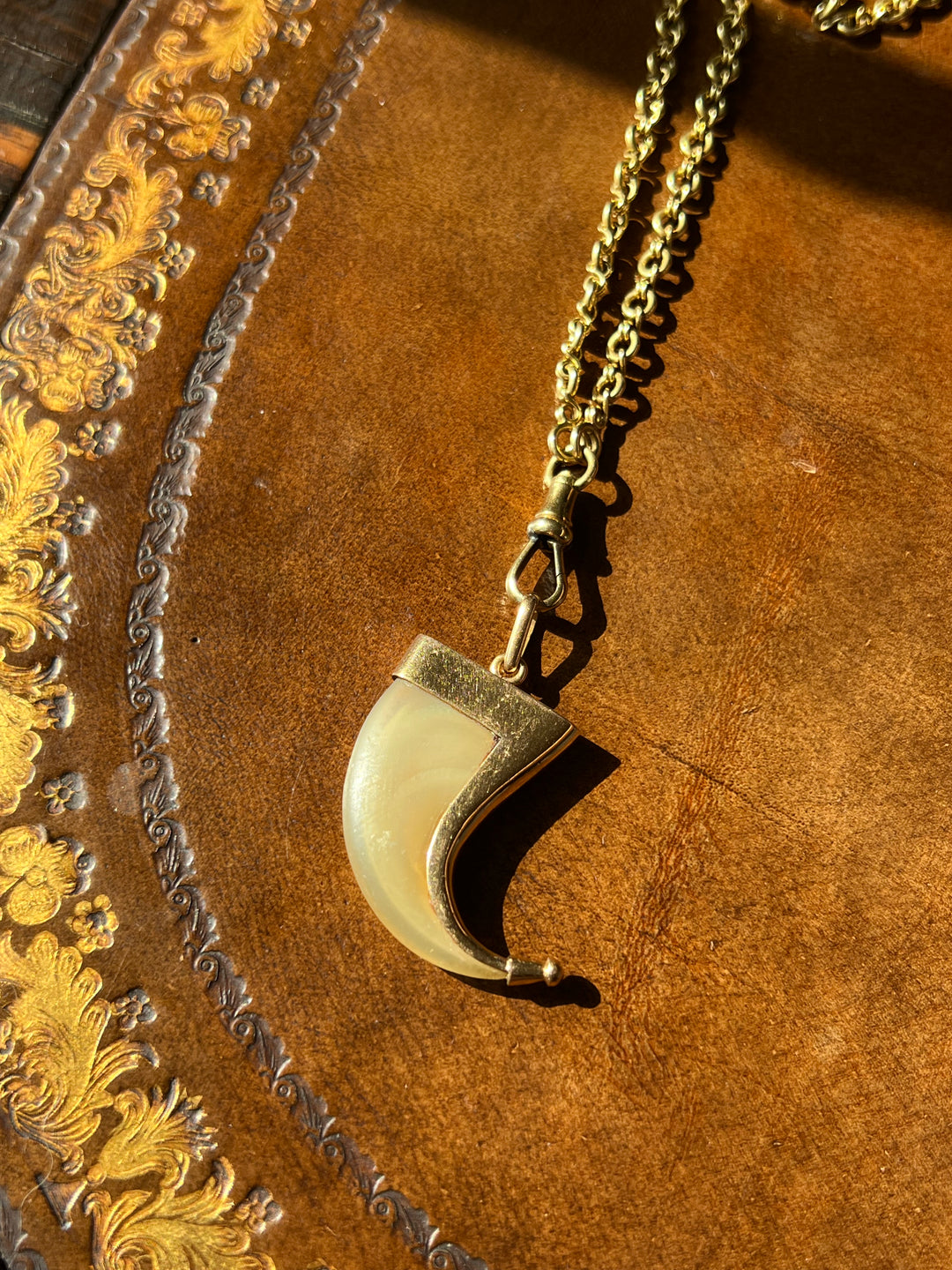 A Stunning Victorian Claw Pendant in 14ct