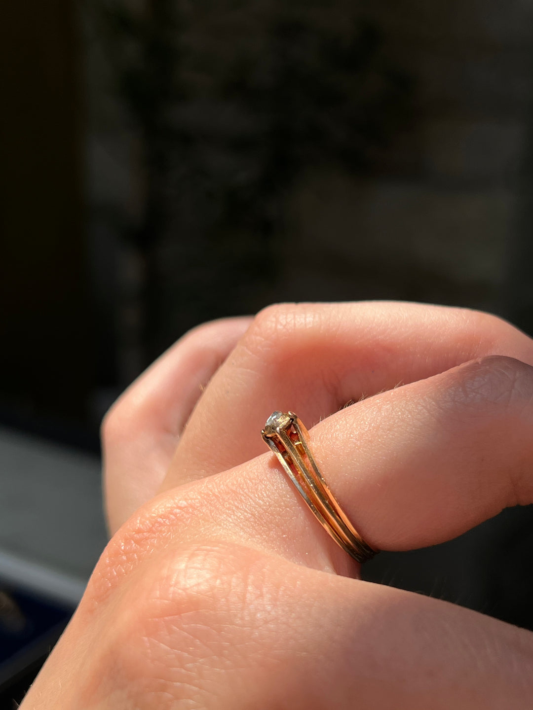 Napoleonic French Rose Cut Diamond Ring in 18ct