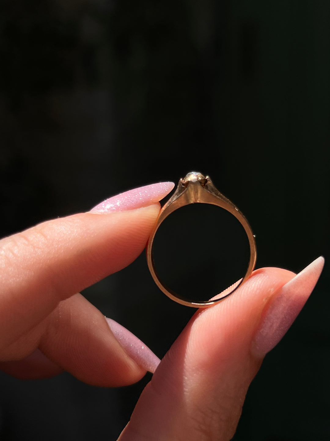 Napoleonic French Rose Cut Diamond Ring in 18ct