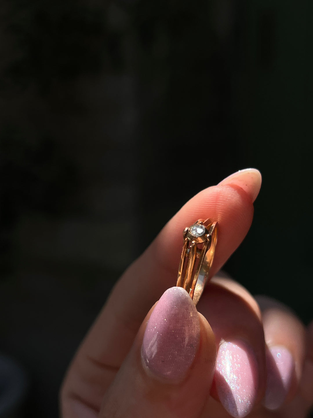 Napoleonic French Rose Cut Diamond Ring in 18ct