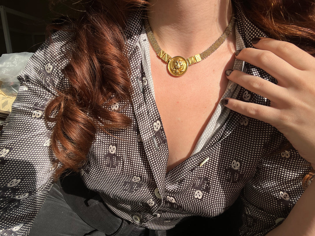 Art Nouveau Lion Collar in 14ct