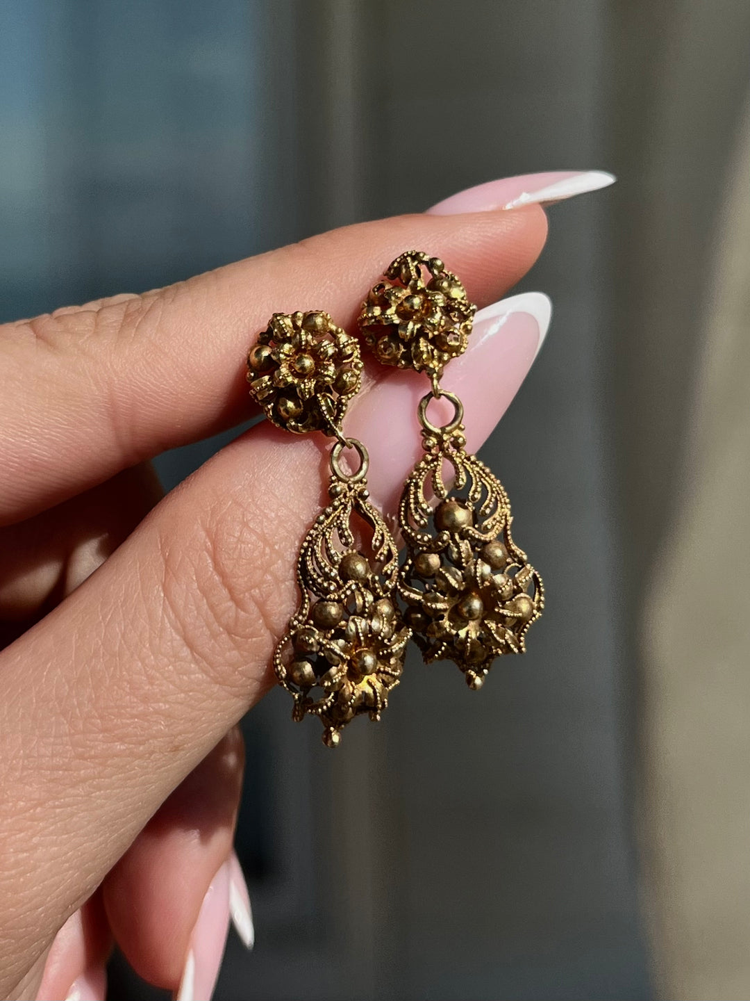 French 18ct Earrings c. 1880