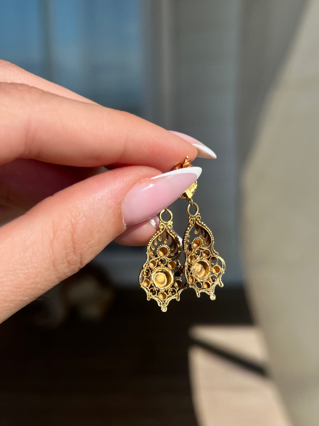French 18ct Earrings c. 1880