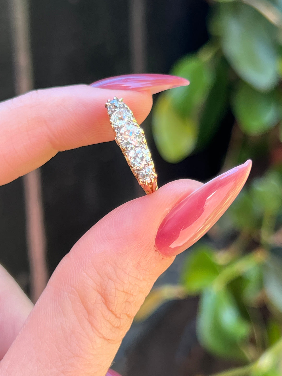 Antique Victorian 18ct Diamond Band C. 1880