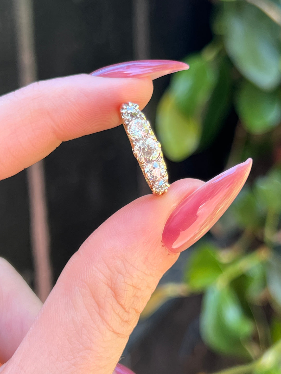 Antique Victorian 18ct Diamond Band C. 1880