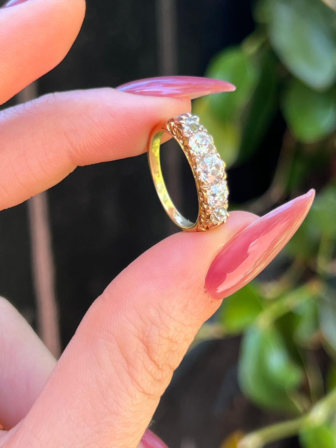 Antique Victorian 18ct Diamond Band C. 1880
