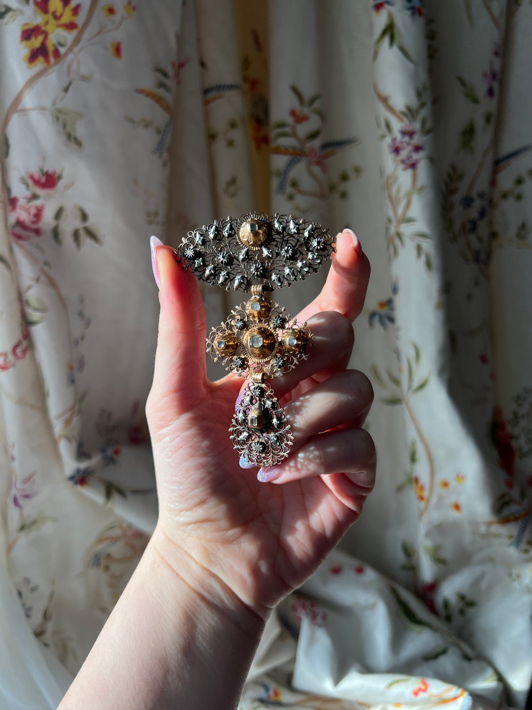 Incredible Stomacher Circa 1760 with Table Cut Diamonds