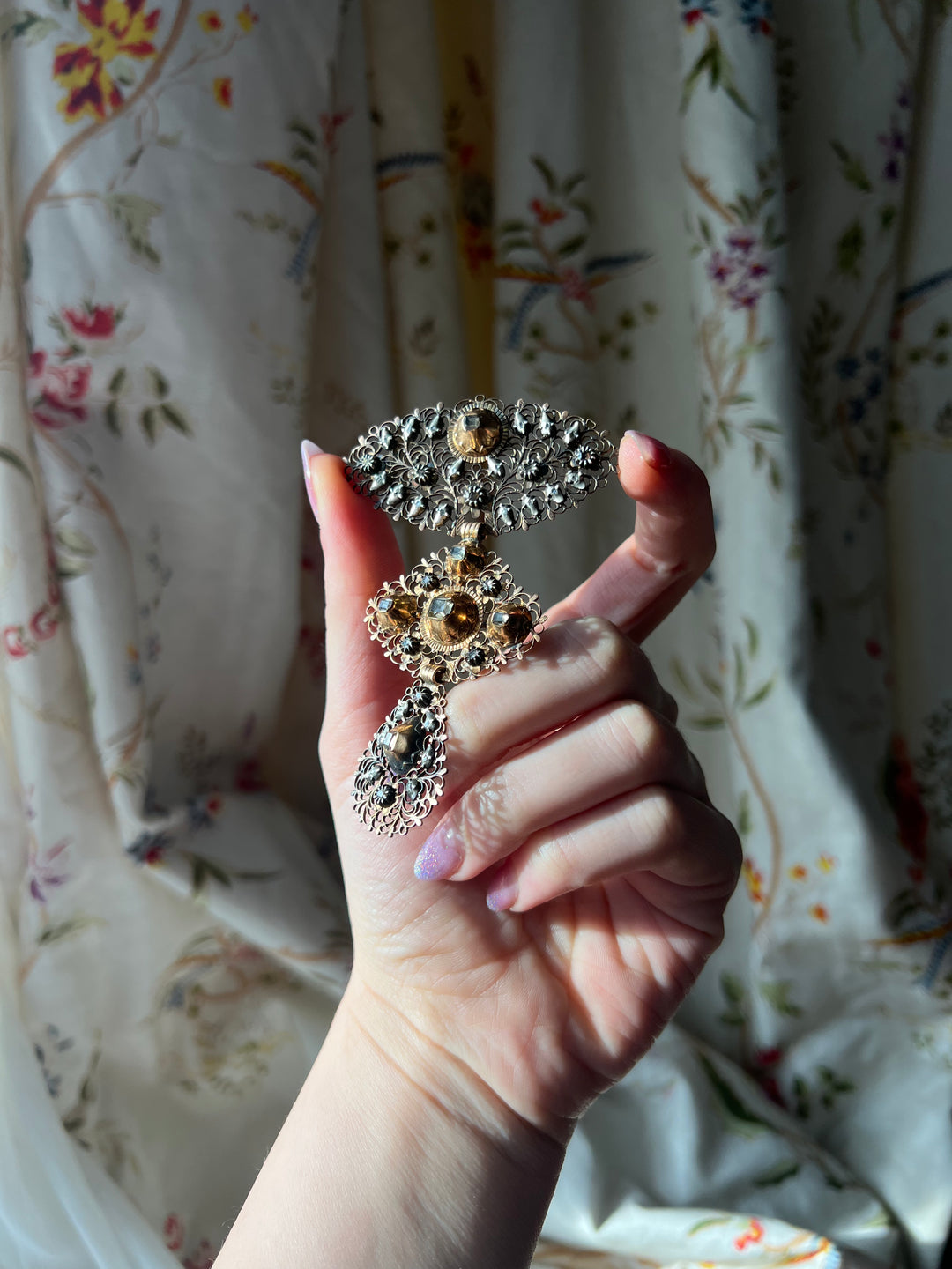 Incredible Stomacher Circa 1760 with Table Cut Diamonds