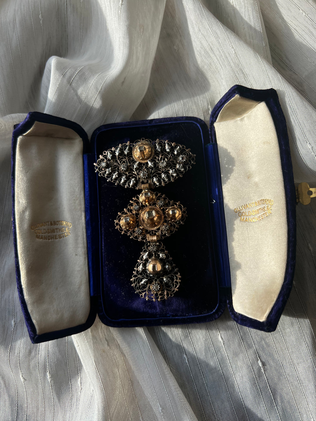 Incredible Stomacher Circa 1760 with Table Cut Diamonds