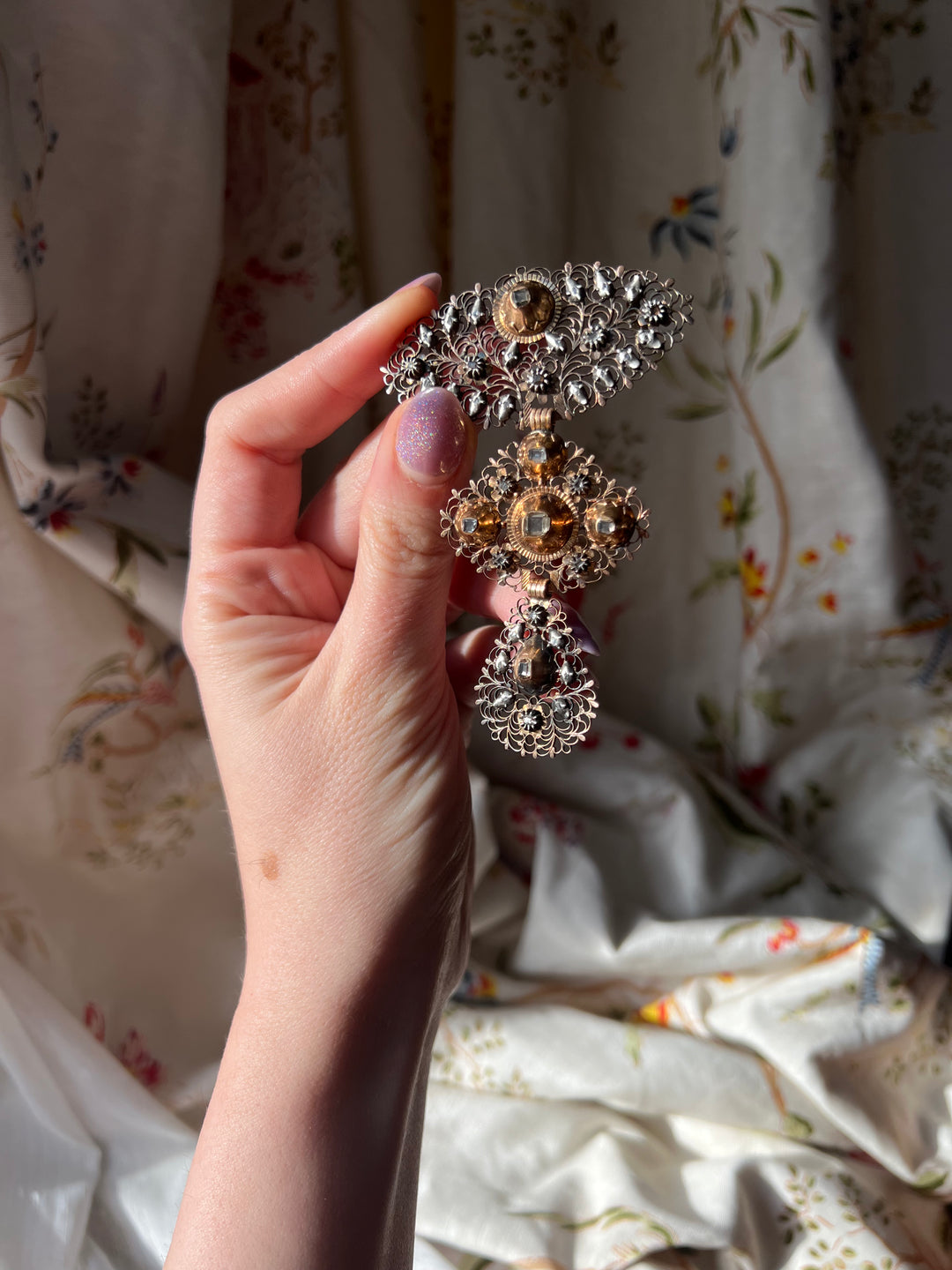 Incredible Stomacher Circa 1760 with Table Cut Diamonds