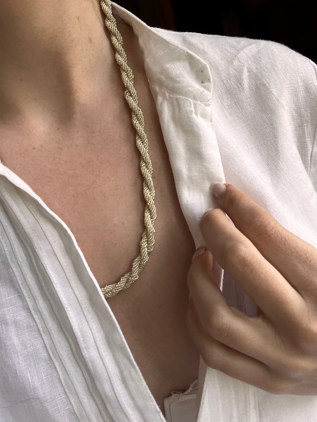 Extraordinarily Chic Pearl “Rope” Chain Circa 1840
