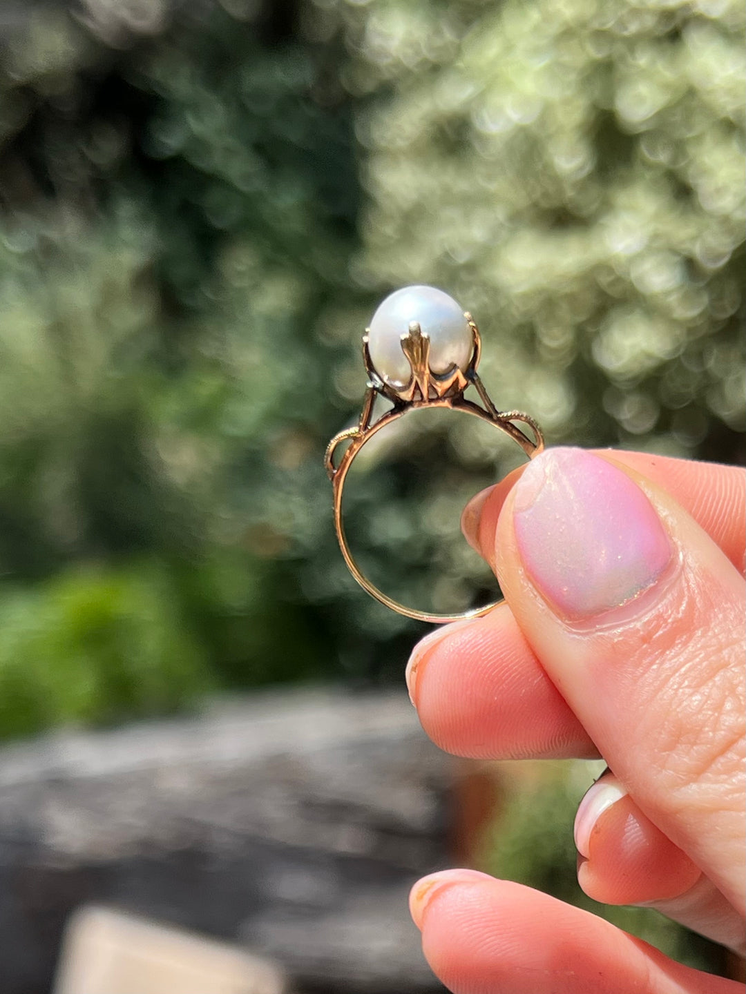 Gorgeous Blue-Grey Pearl In Celebrated High Setting