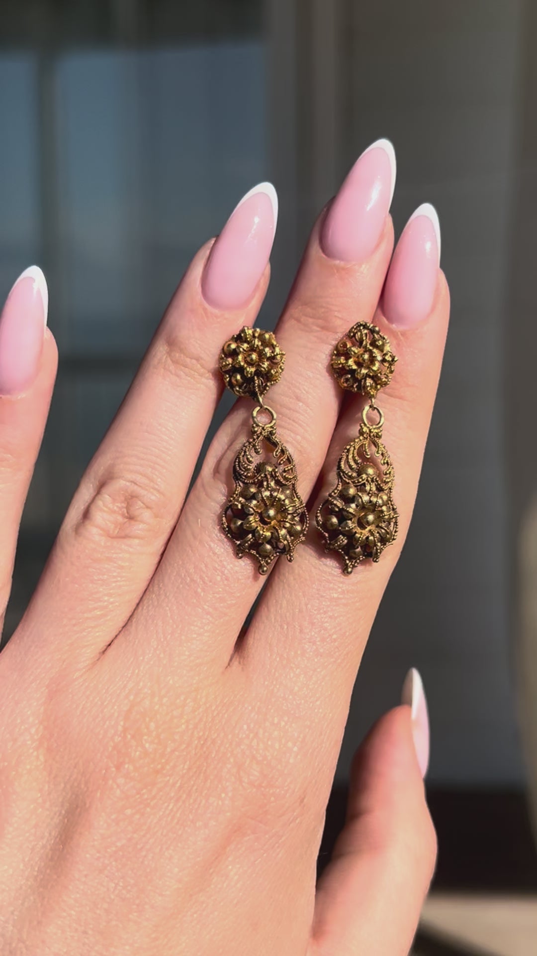 French 18ct Earrings c. 1880