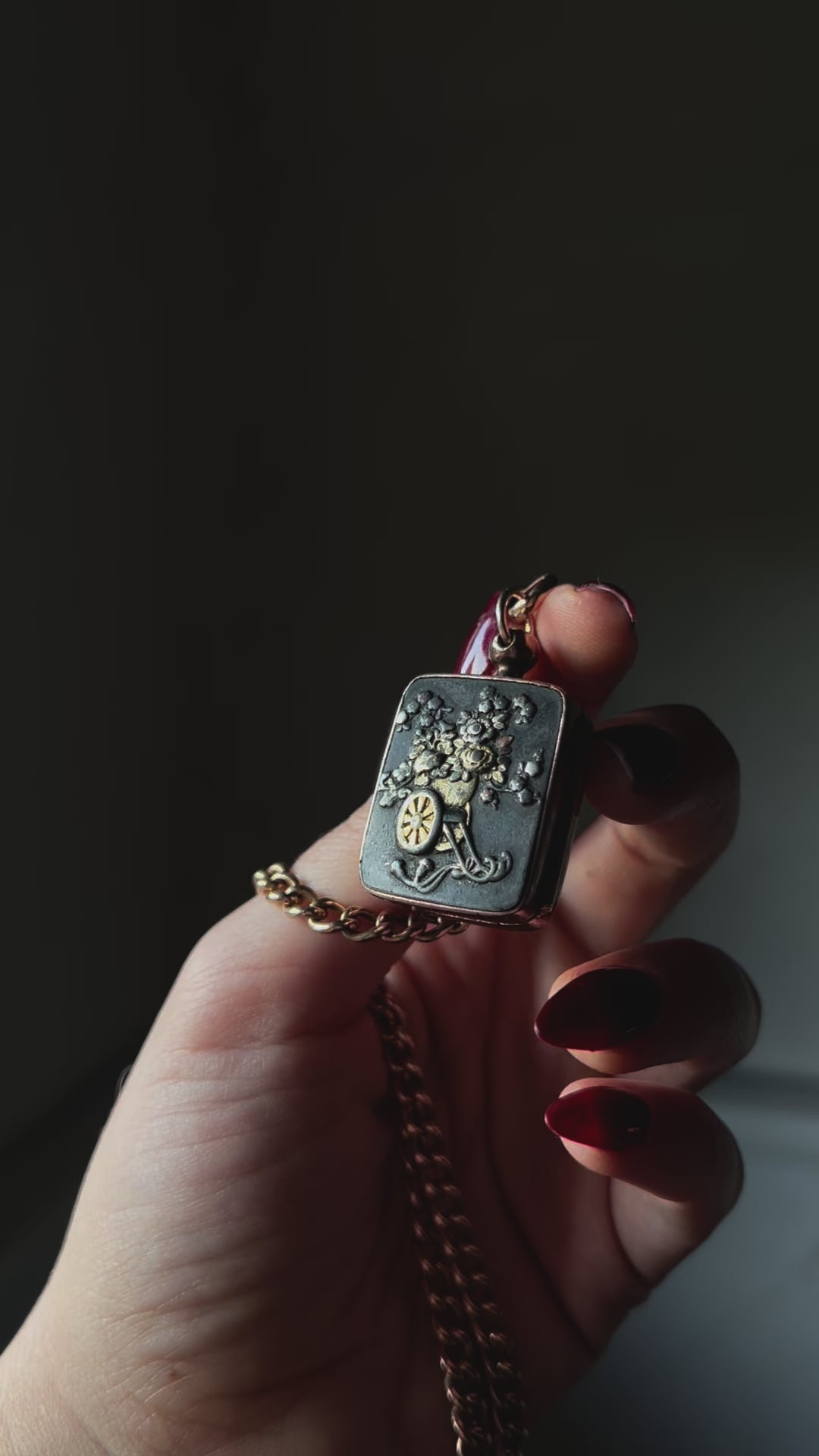 Shakudo Locket in 9ct Gold Circa 1890