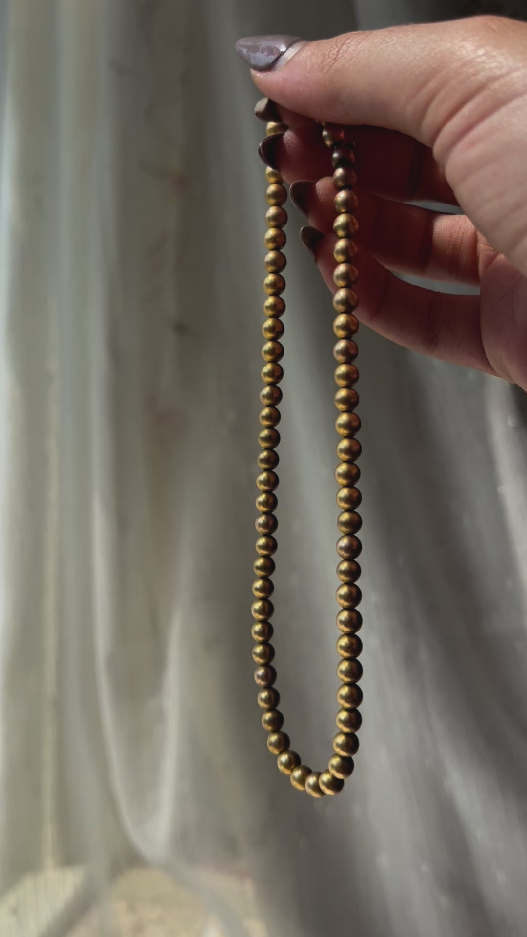 An Outstanding 19th Century 10ct Golden Bead Necklace