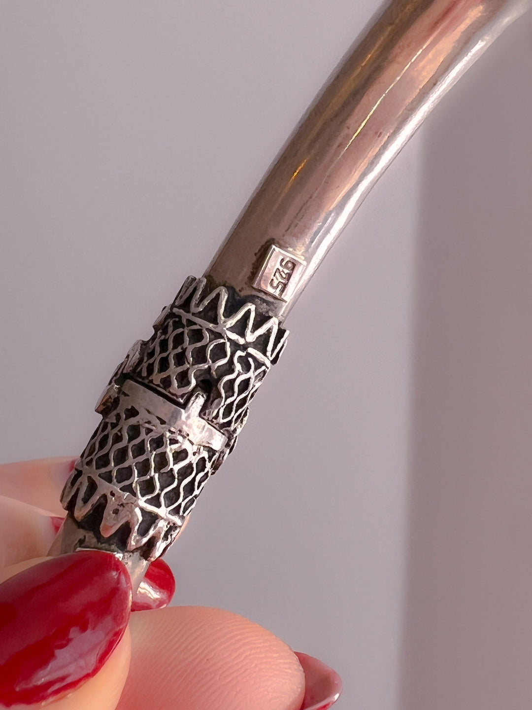 Extremely Rare Sterling Ram Torque Bracelet