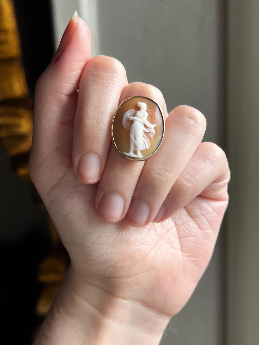 Wonderful 9k Cameo Conversion Ring