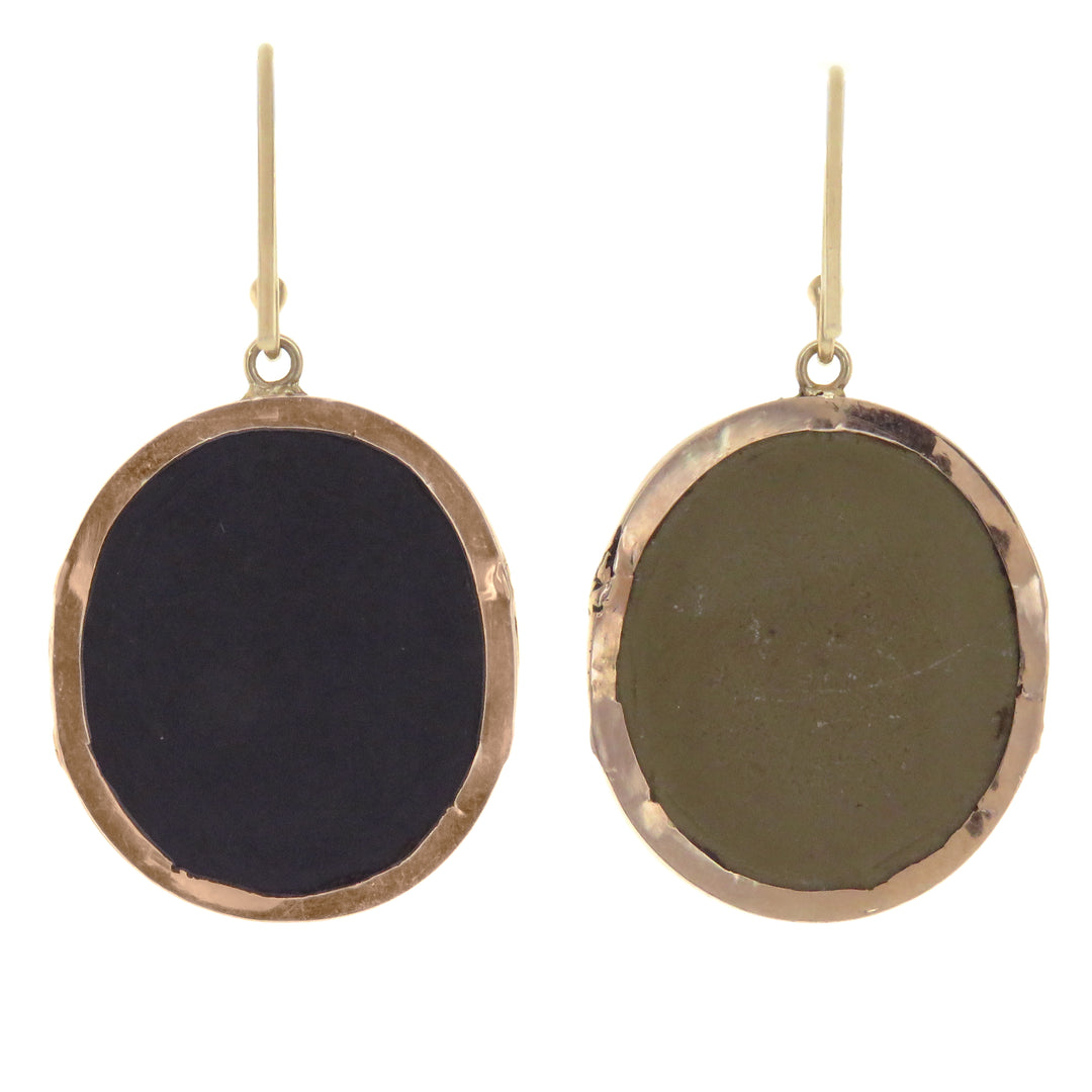 19th Century Lava Grand Tour Earrings