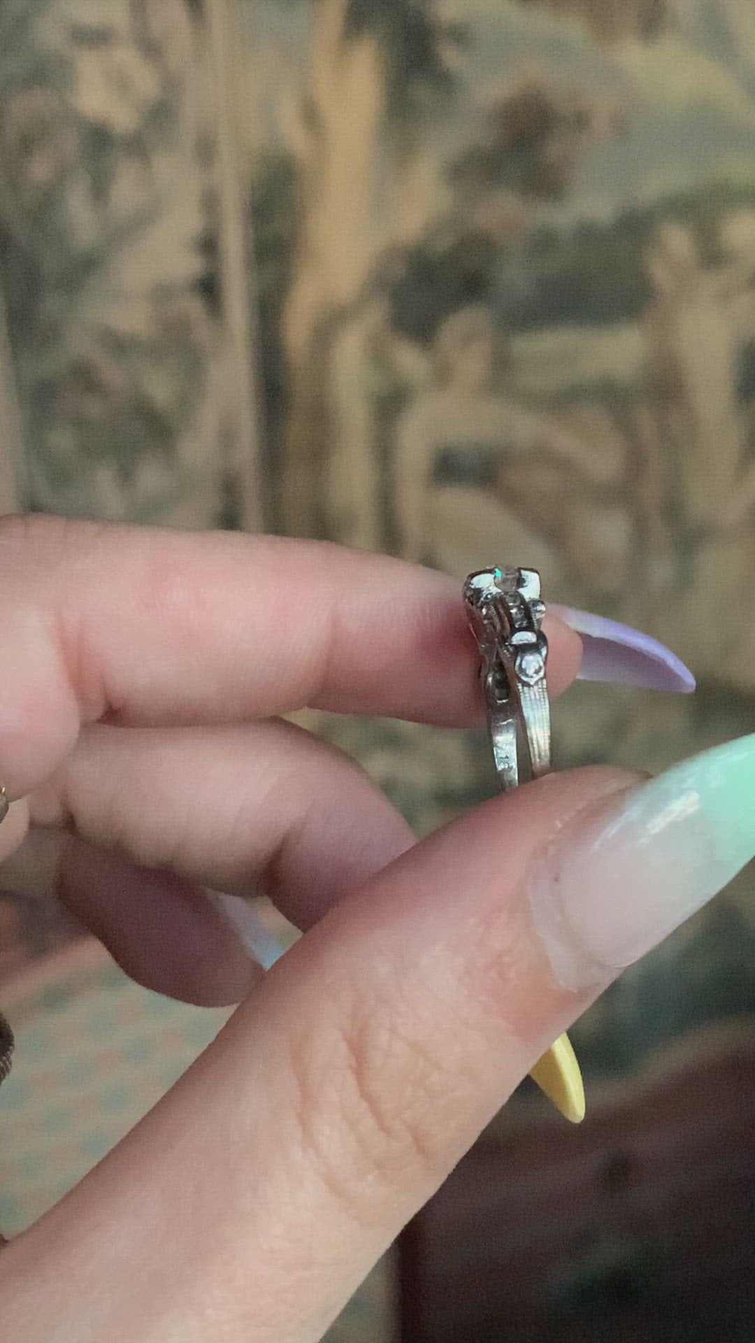 Exceptional 18ct Art Deco Diamond Ring .58cts
