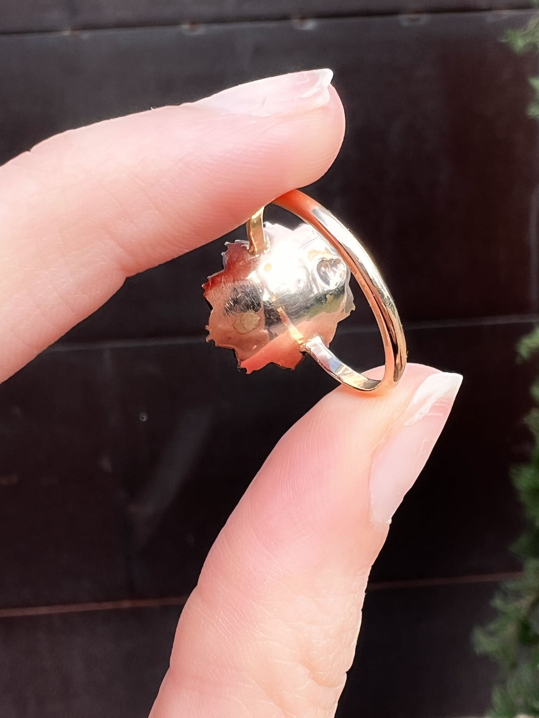 Harlequin Paste Georgian Conversion Ring (Amethyst and Citrine Paste)