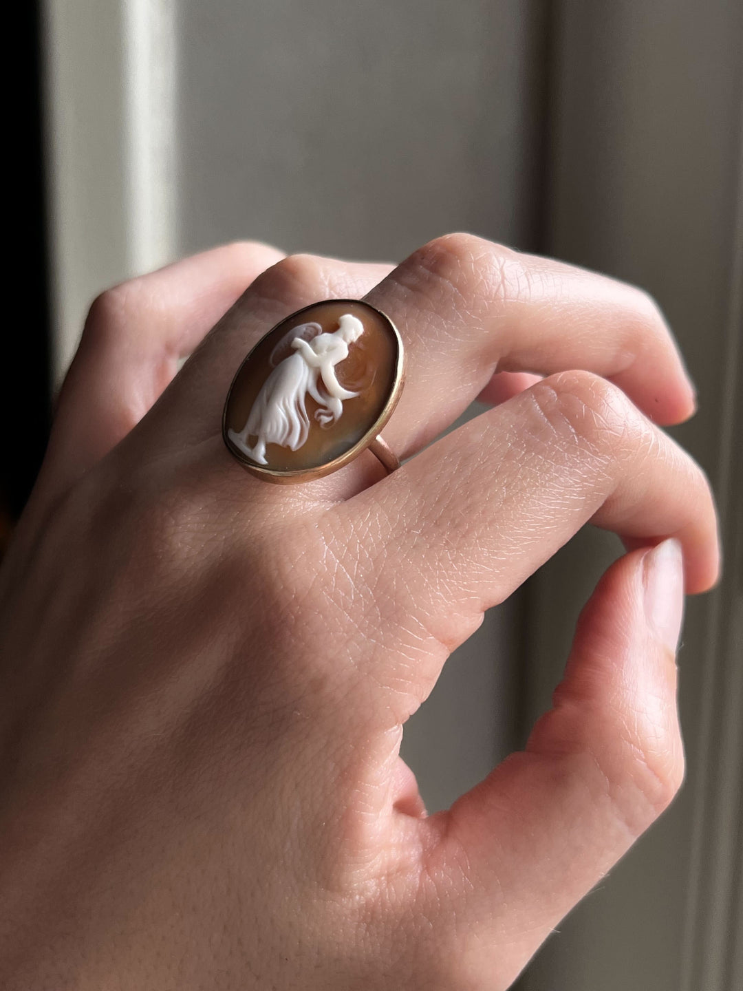 Wonderful 9k Cameo Conversion Ring