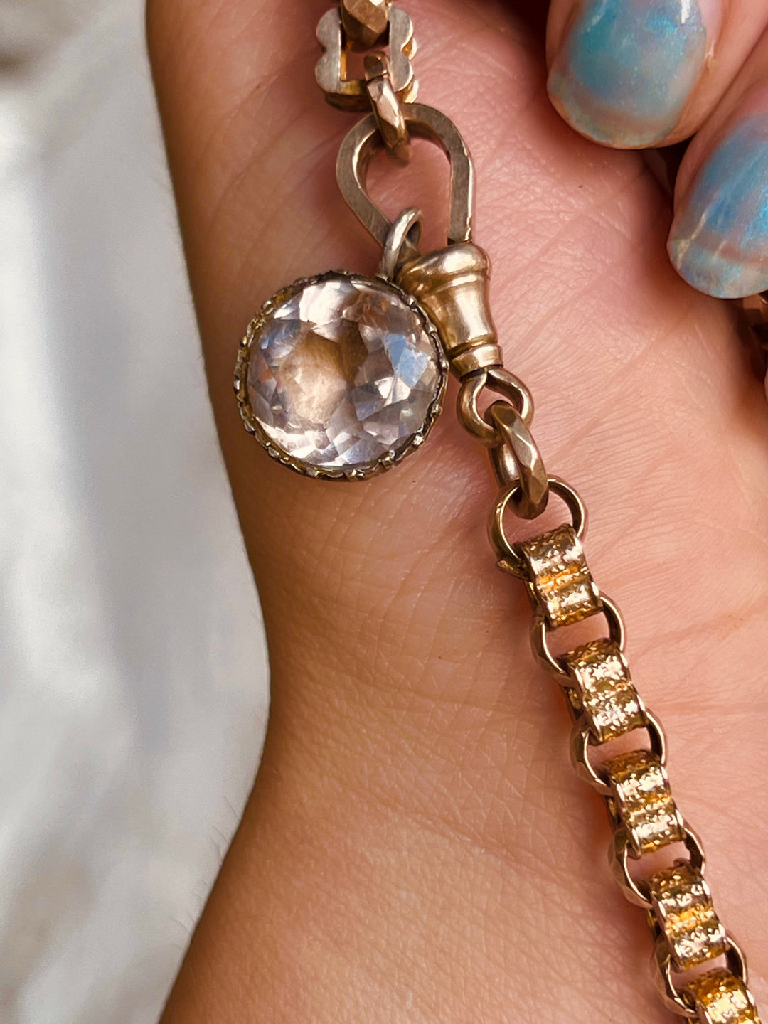 Gorgeous Georgian "Diamond" Paste Conversion Pendant in Sterling