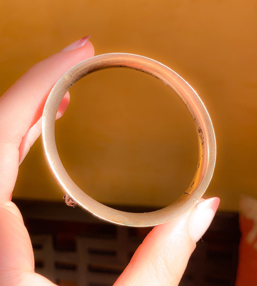 Precious Sterling Silver Vermeille English Bangle