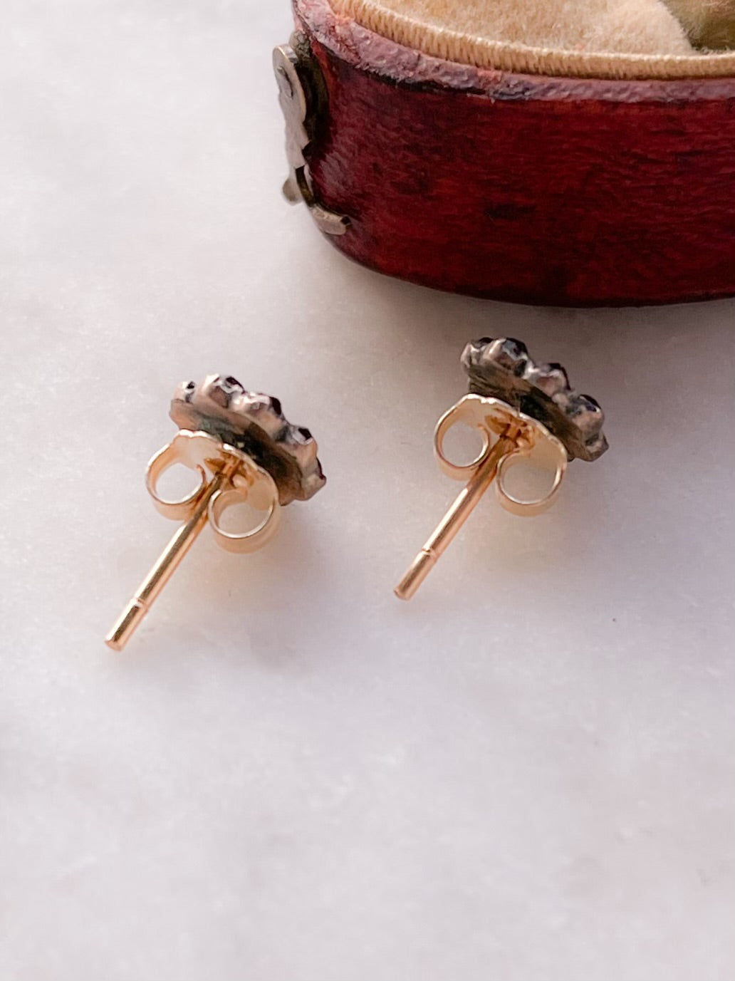 Sweet Garnet Earrings Circa 1880 *Include LUSH goodie*