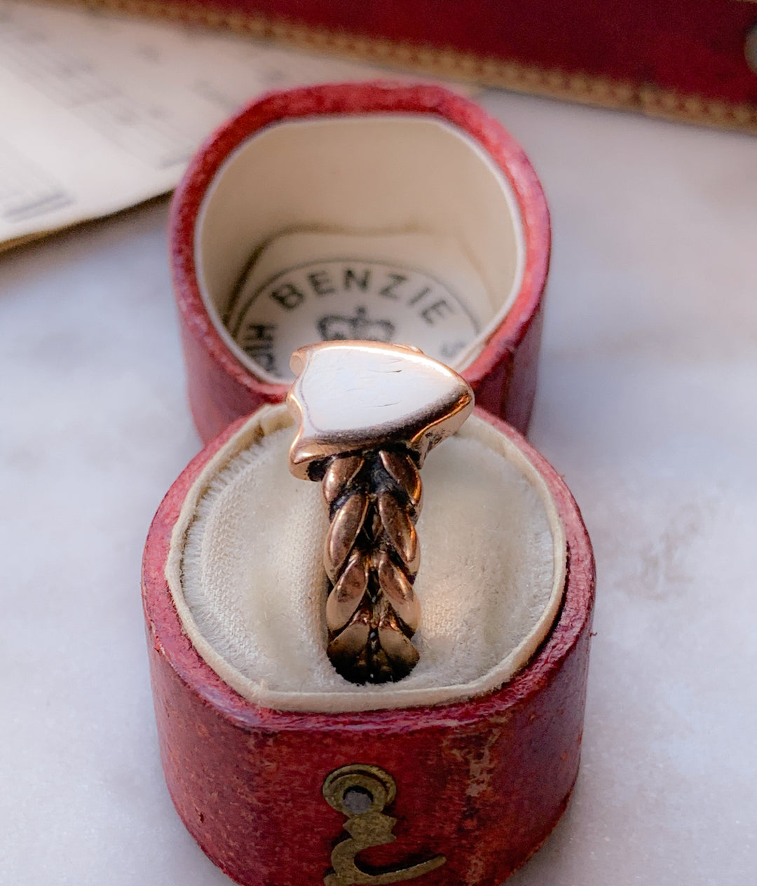 9k Braid and Shield Ring