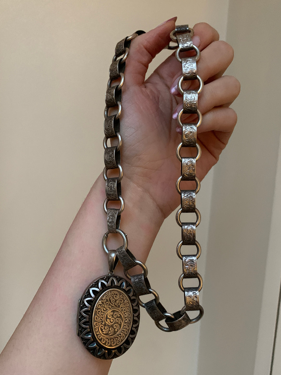 English Sterling Lover's Locket