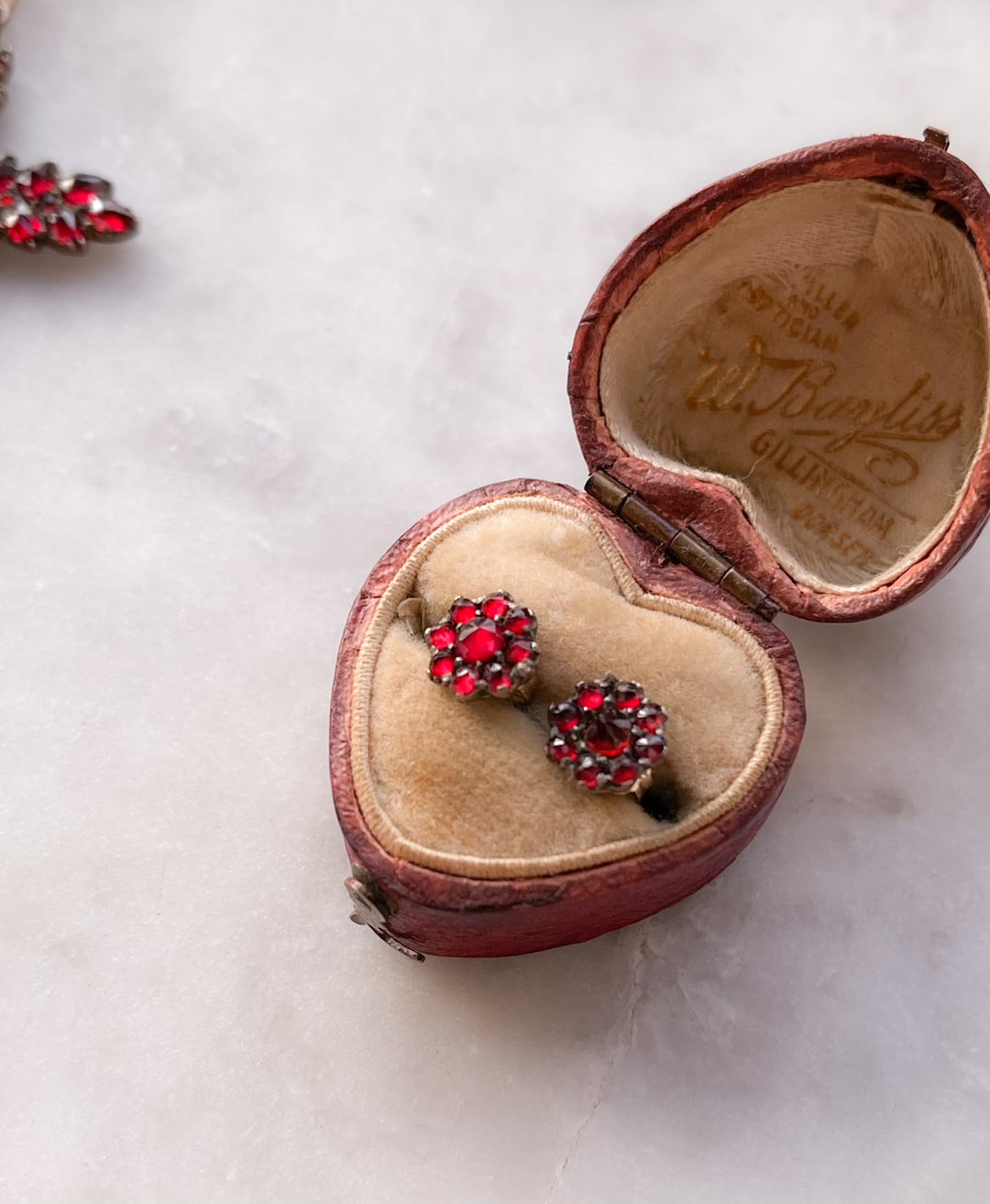 Sweet Garnet Earrings Circa 1880 *Include LUSH goodie*