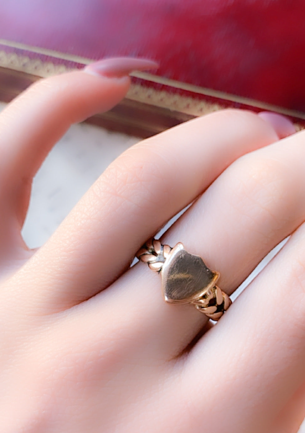 9k Braid and Shield Ring