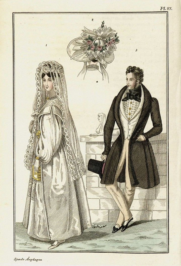 Darling Pearl Weddingwork Earrings C. 1830