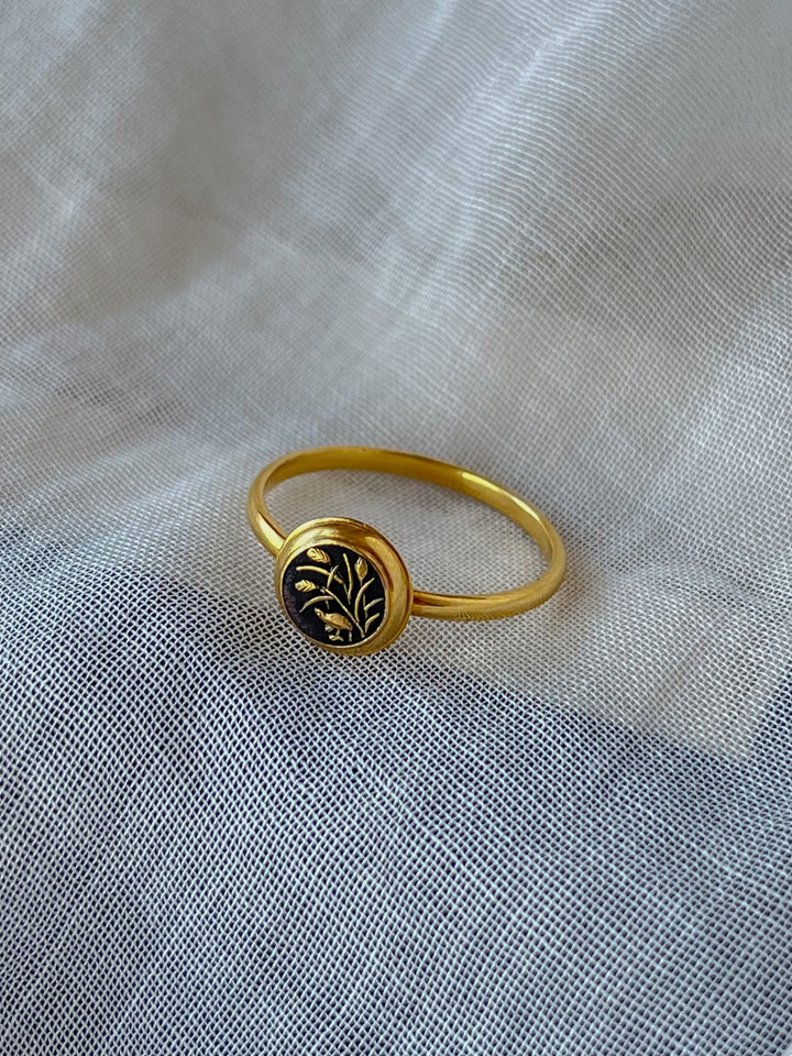 Exceptional 22ct Japanese Shakudo Conversion Ring