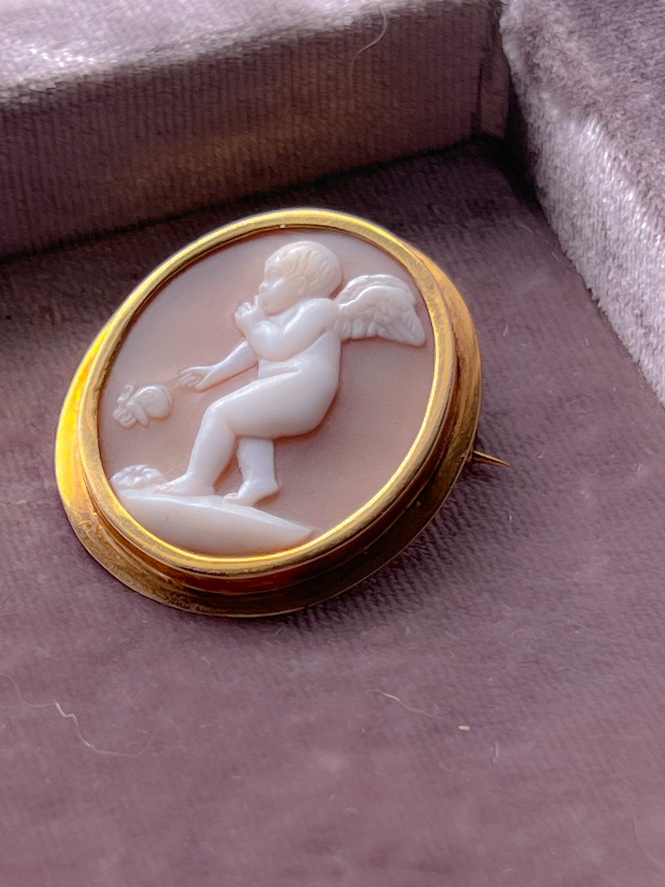 Early 19th C Cameo of Cupid in 15ct