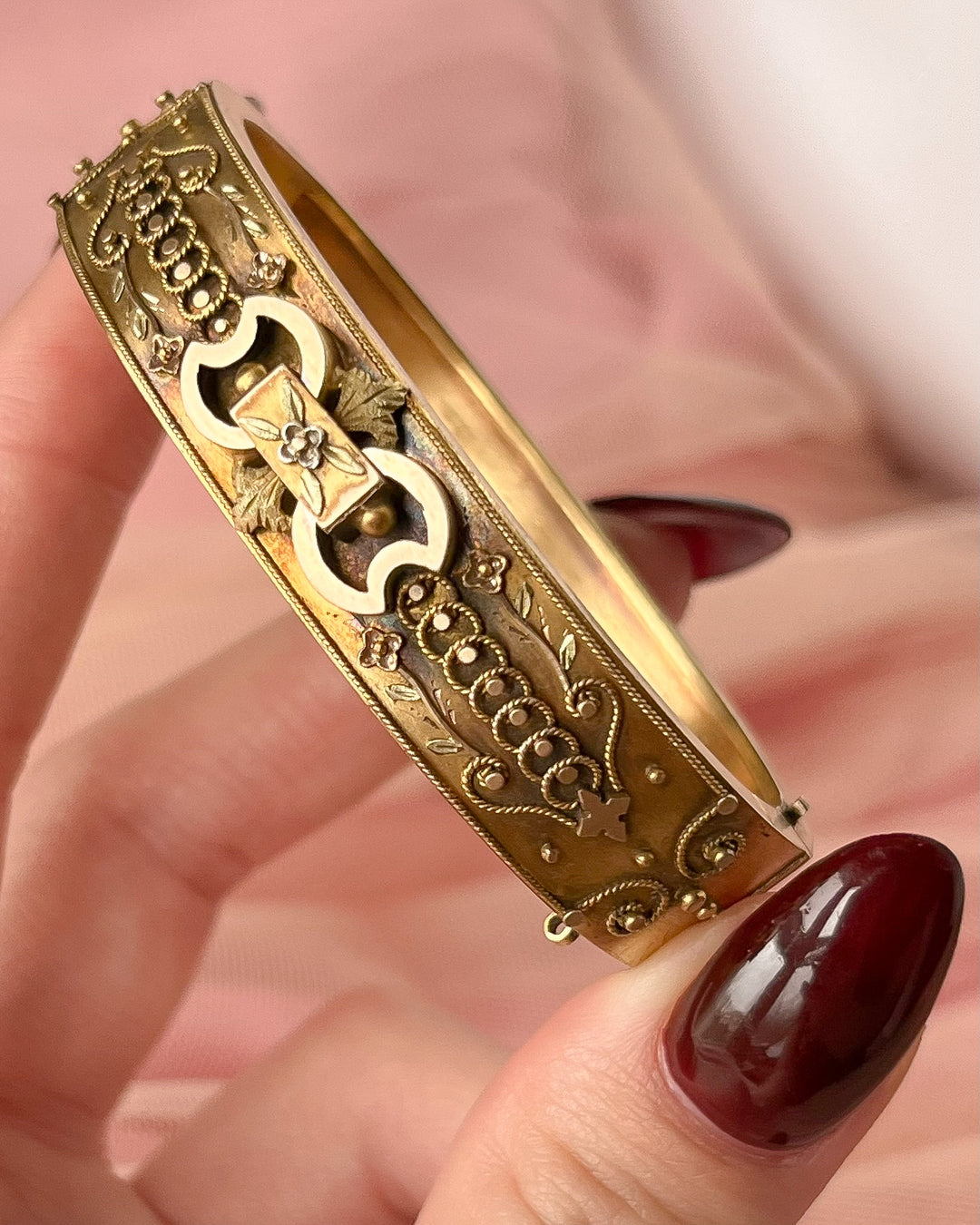 Outrageous Tri-Color Gold Archaeological Revival Bracelet